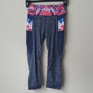 Washed Flora Capri Leggings Nanette Lepore Anthropologie sz S 🌛